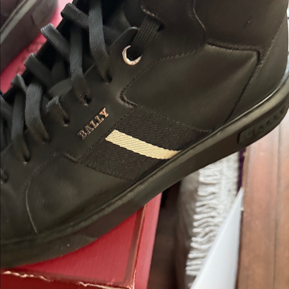 Bally Black Leather High-Top Sneakers - Picture 2 of 6